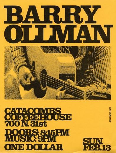 Barry Ollman at the Catacombs.